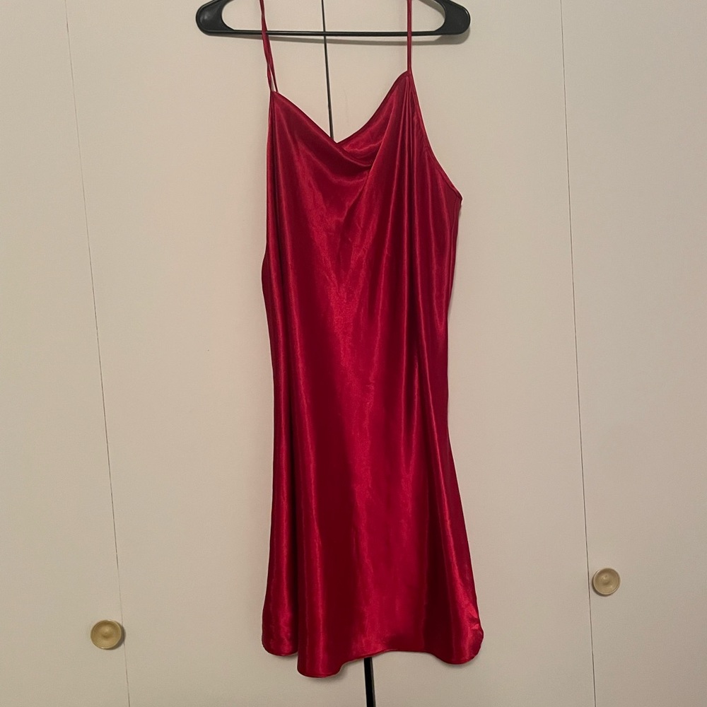 Gilligan & O’Malley Red Silk Sexy Lingerie Nightgown